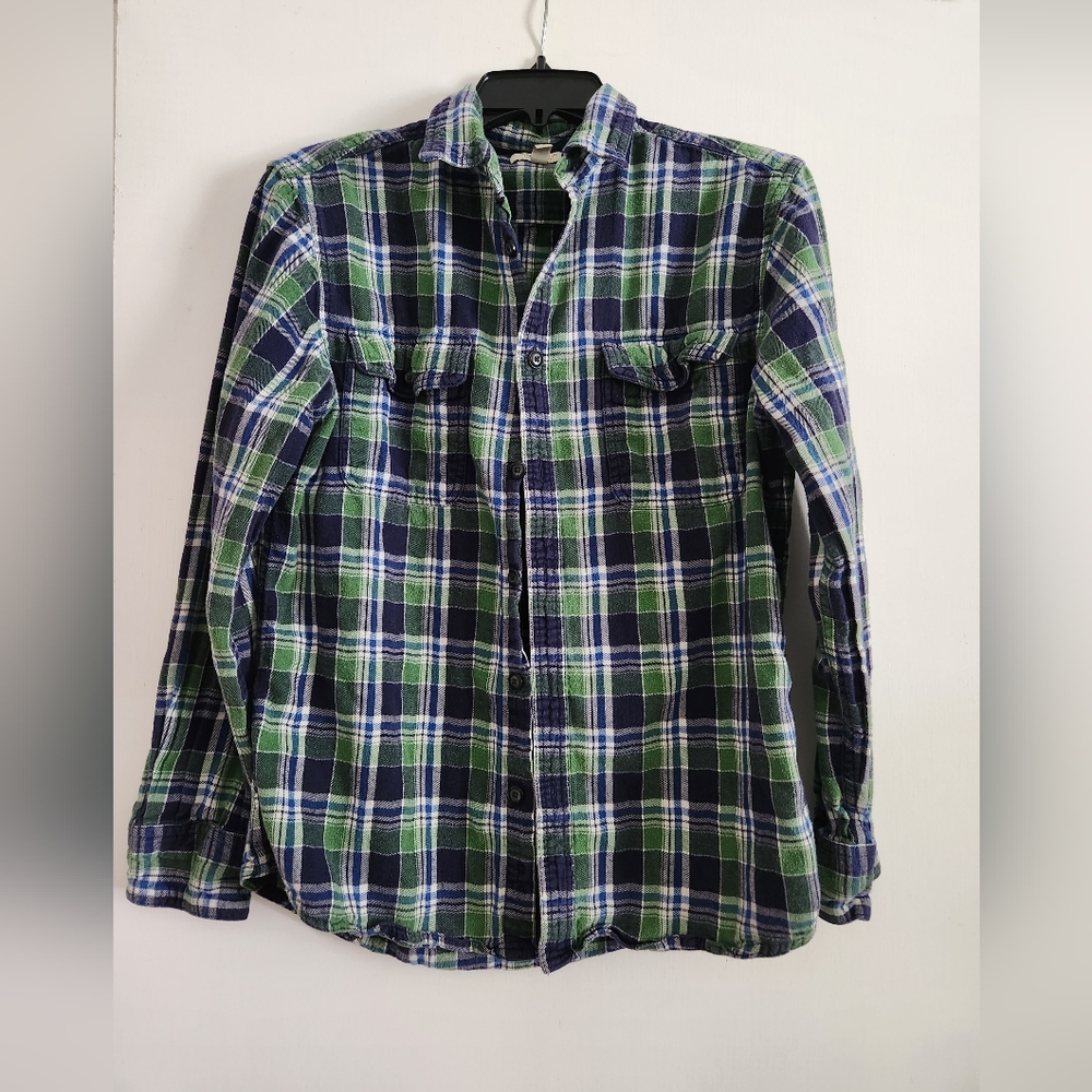 Womens blue and green flannel